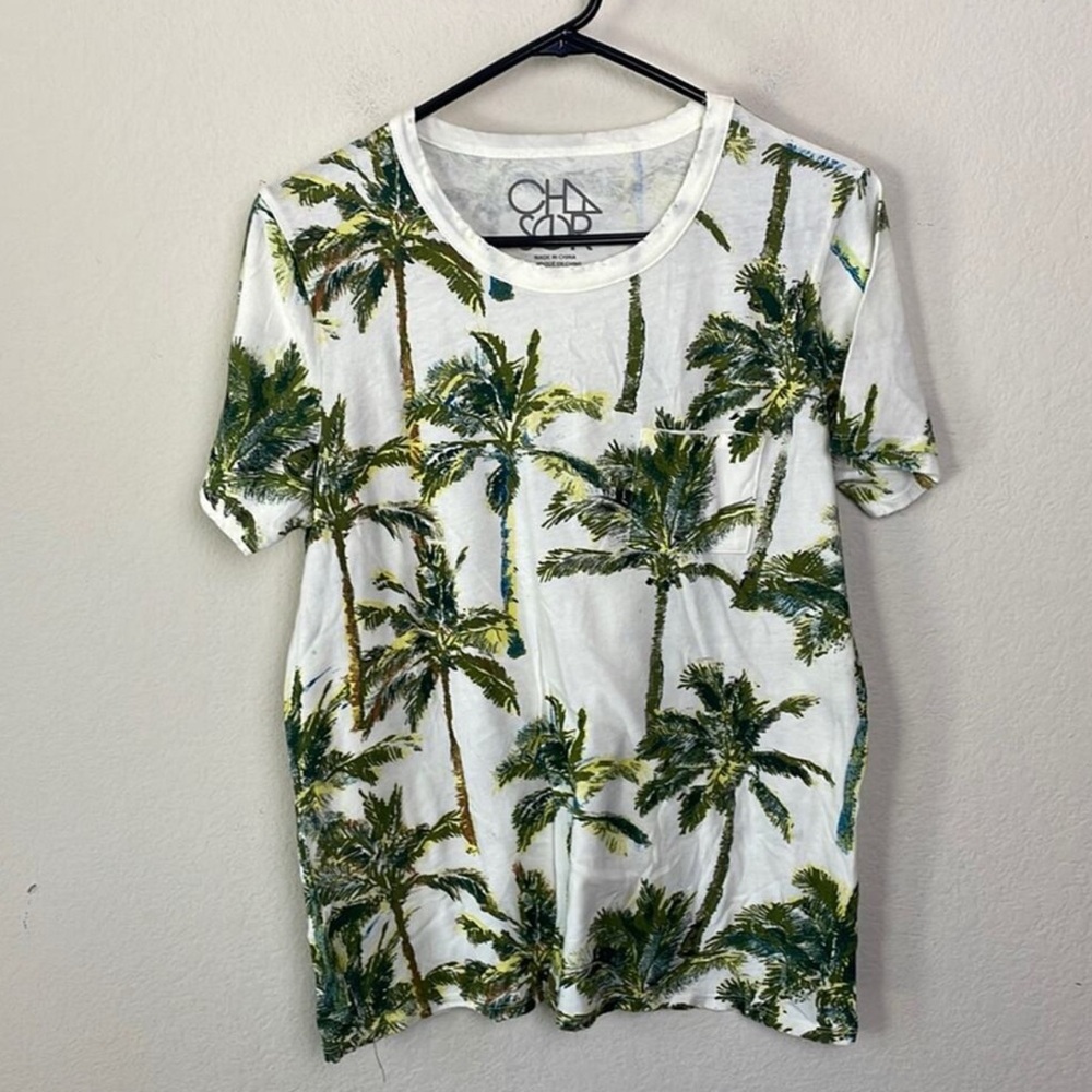 Chaser Palm Print Cotton Tee NWOT Men’s  Size Medium